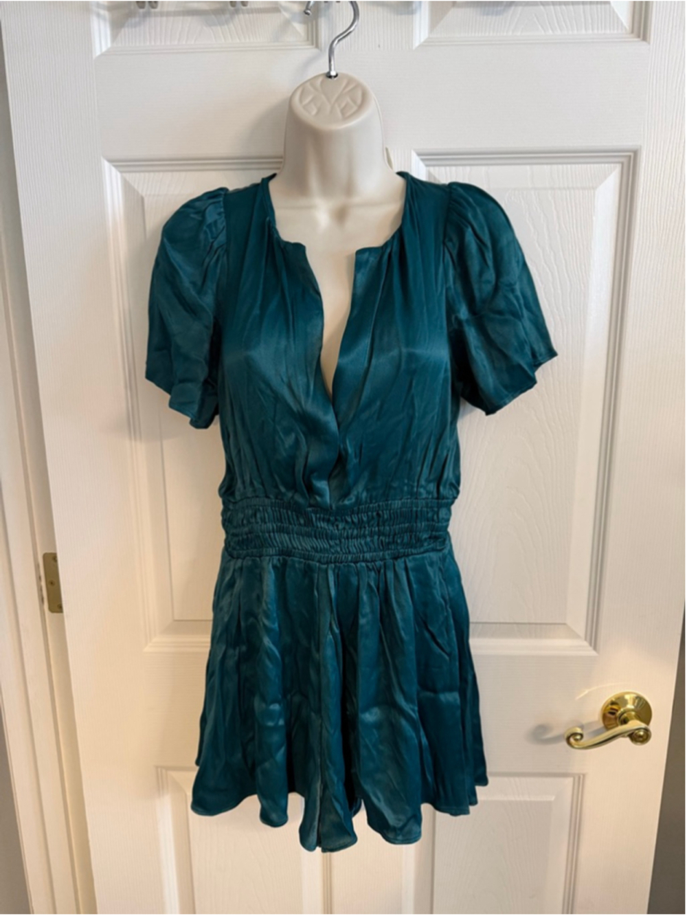 The Somerset Romper: Satin Edition by Anthropologie size XS EUC